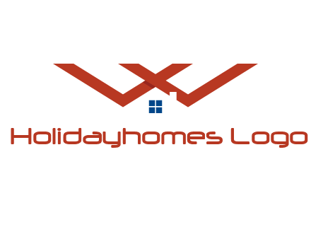 letter W  incorporated with house logo