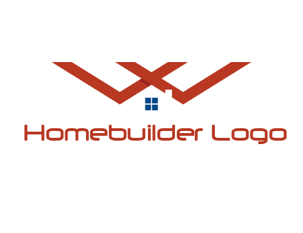 letter W  incorporated with house logo