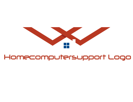 letter W  incorporated with house logo
