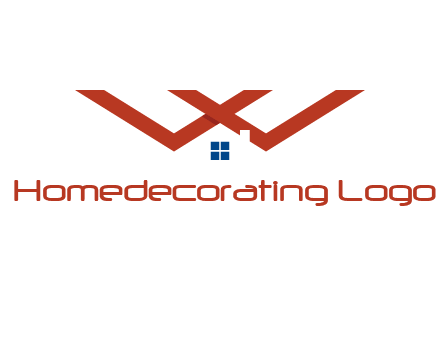 letter W  incorporated with house logo