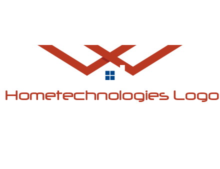 letter W  incorporated with house logo