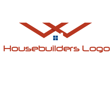 letter W  incorporated with house logo
