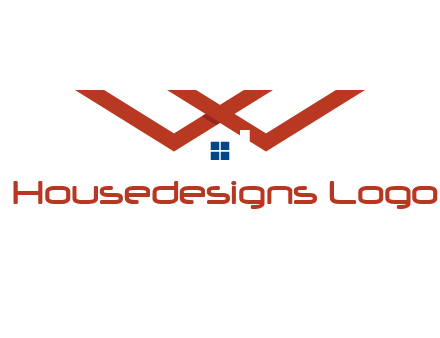 letter W  incorporated with house logo