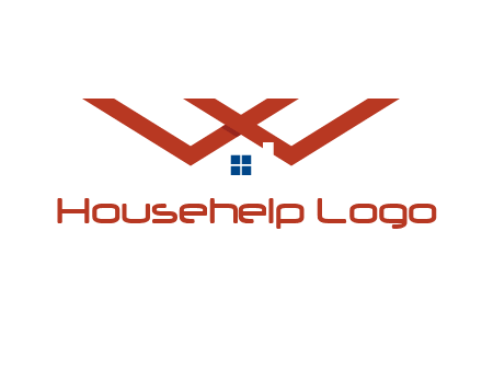 letter W  incorporated with house logo