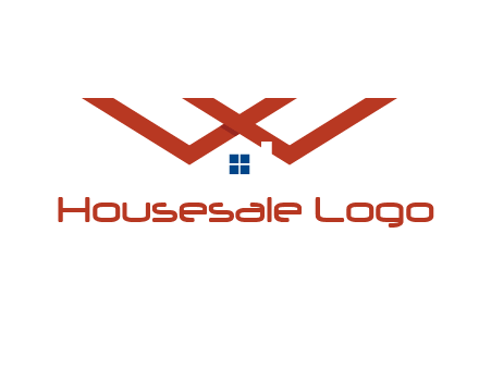 letter W  incorporated with house logo