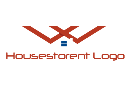 letter W  incorporated with house logo