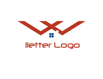 letter W  incorporated with house logo