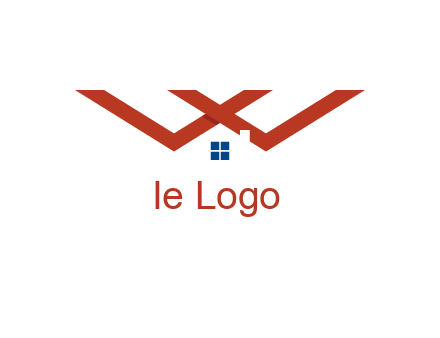 letter W  incorporated with house logo