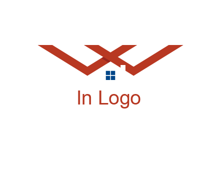 letter W  incorporated with house logo
