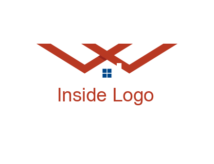letter W  incorporated with house logo