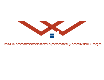 letter W  incorporated with house logo