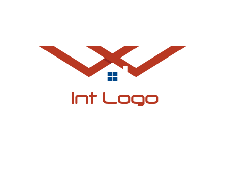 letter W  incorporated with house logo