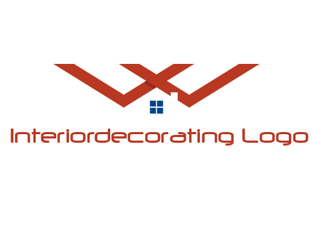 letter W  incorporated with house logo