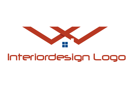 letter W  incorporated with house logo