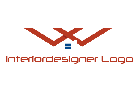 letter W  incorporated with house logo