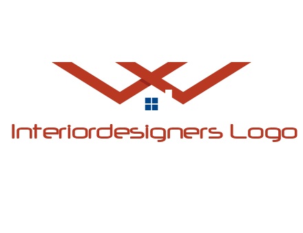 letter W  incorporated with house logo
