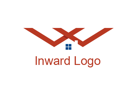 letter W  incorporated with house logo