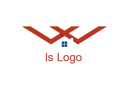 letter W  incorporated with house logo