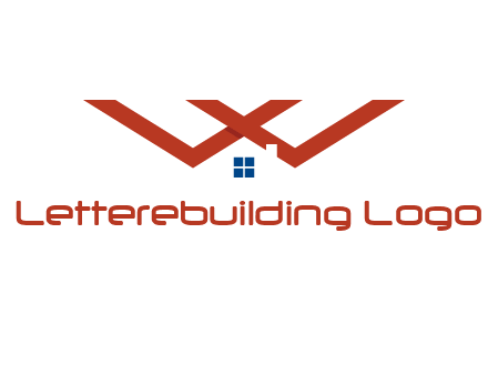 letter W  incorporated with house logo