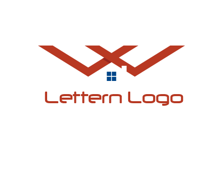 letter W  incorporated with house logo