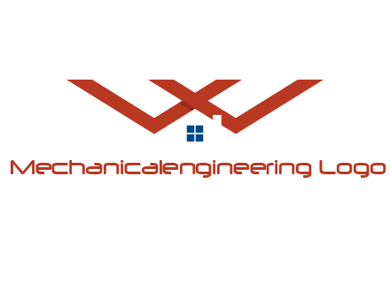 letter W  incorporated with house logo