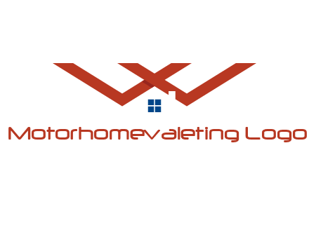 letter W  incorporated with house logo