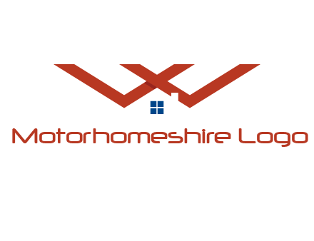 letter W  incorporated with house logo