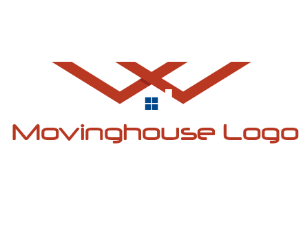 letter W  incorporated with house logo