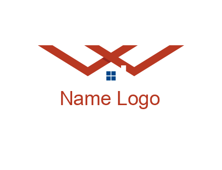 letter W  incorporated with house logo