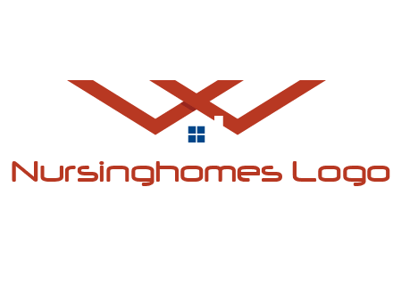 letter W  incorporated with house logo