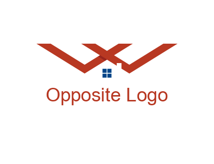 letter W  incorporated with house logo