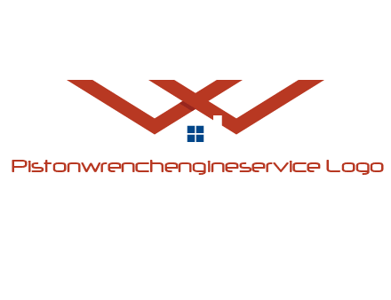 letter W  incorporated with house logo