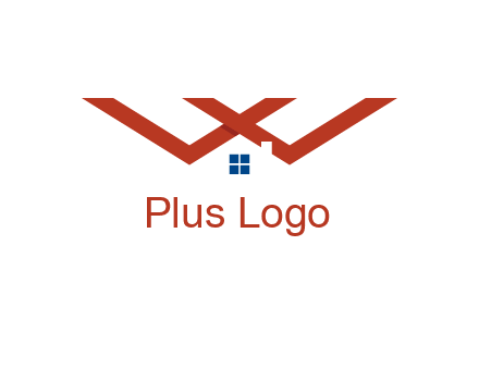 letter W  incorporated with house logo