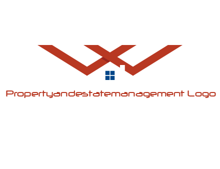 letter W  incorporated with house logo