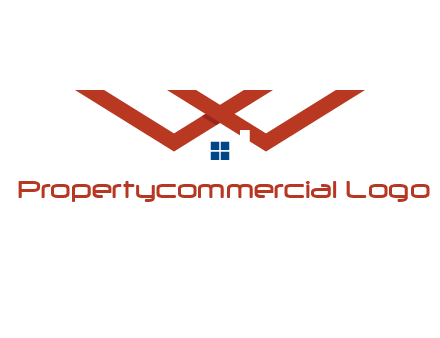 letter W  incorporated with house logo