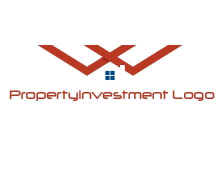 letter W  incorporated with house logo