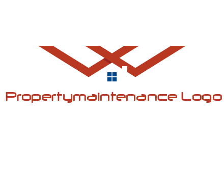 letter W  incorporated with house logo