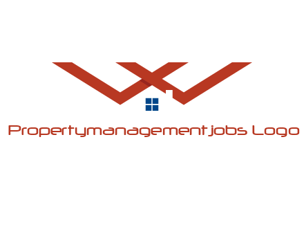letter W  incorporated with house logo