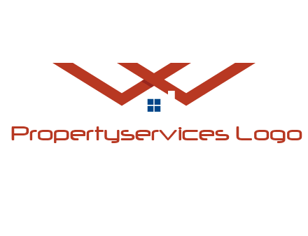 letter W  incorporated with house logo