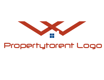 letter W  incorporated with house logo