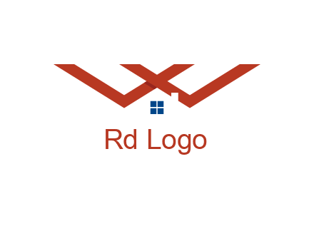letter W  incorporated with house logo