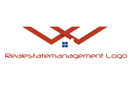 letter W  incorporated with house logo