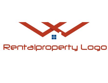 letter W  incorporated with house logo