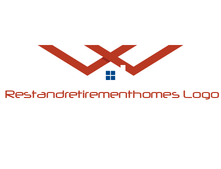 letter W  incorporated with house logo