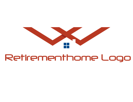 letter W  incorporated with house logo