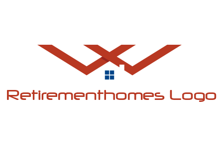 letter W  incorporated with house logo