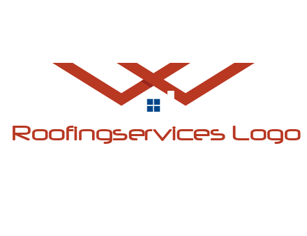 letter W  incorporated with house logo