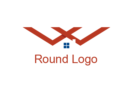 letter W  incorporated with house logo