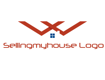 letter W  incorporated with house logo