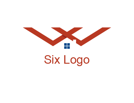 letter W  incorporated with house logo